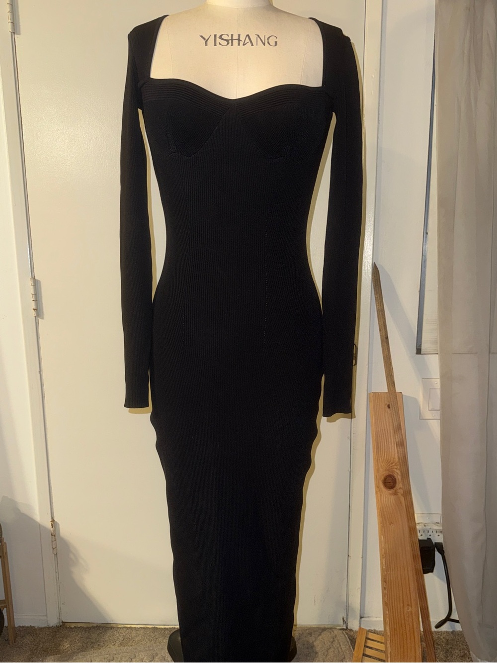 STAUD Silhouette Long-Sleeve Maxi Dress - Picture 2 of 6